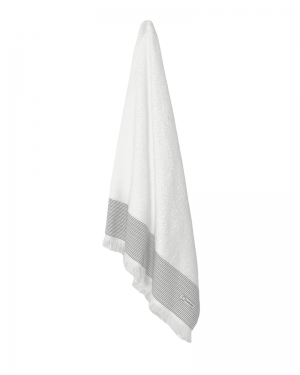 Hvide badehåndklæder 70x140 med frynser