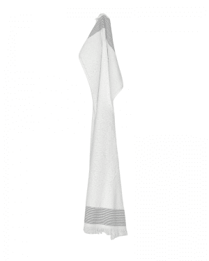 Håndklæde med frynser i hvid 50x100