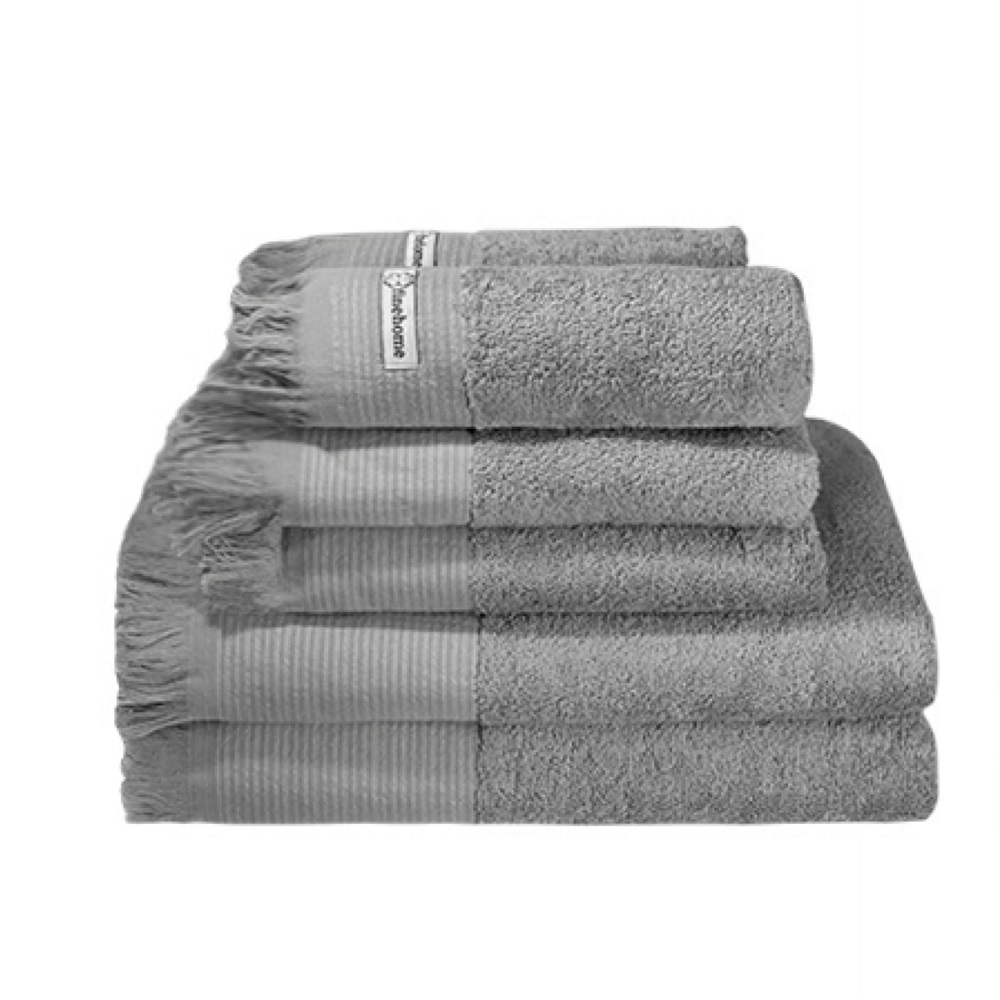 Grå håndklæder - Køb med frynser 50x100 - finehome