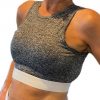finehome yoga top. Hvid og grå Gym fitness yogatop med indlæg