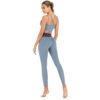 Yoga Leggings - petrol blue traeningstights fra finehome