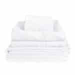Hvid håndklædepakke med 6 økologiske håndklæder i høj kvalitet