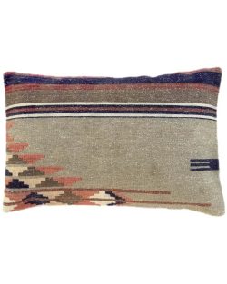 Unika kelim pude 141 i blå, lys og smukke brune farvenuancer