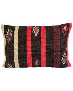 Meget smuk kelim pude 137 i flotte lyserøde og brunlige farver