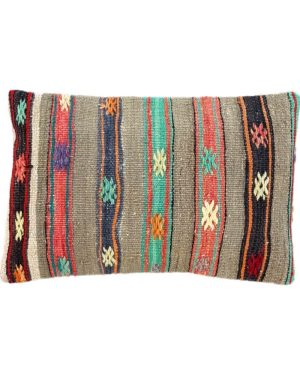 kelim puder 40x60 cm med meget smukke farver - håndlavet med unika mønster