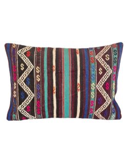 Kelim pude 150 i blå, turkis og beige farver 40x60 cm