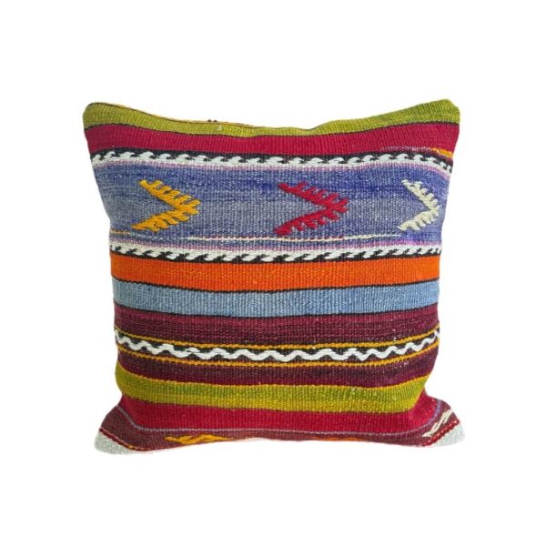 40x40 cm orientalsk kelim pude med fyld til hyggelig boligindretning