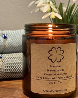 Clean cotton duftlys i glas med skruelåg