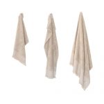Smukke beige håndklæder i 3 forskellige størrelser