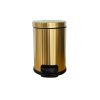 Toiletspand i guld farve med soft luk