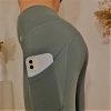 Grønne leggings med lommer til kvinder