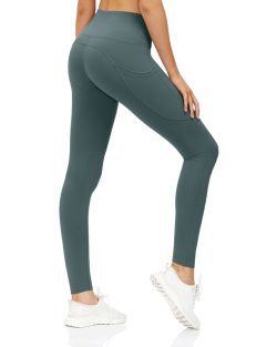 Grønne tights med lommer i lækker kvalitet fra finehome