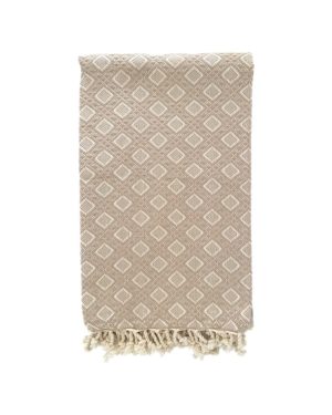 Hammam håndklæder 100x180 i lys brun og naturfarve
