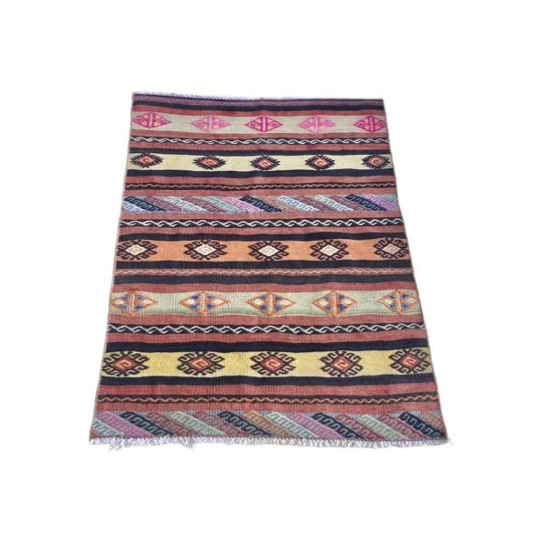 Orientalsk tæppe af ægte kelim i fineste farver