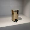 Gylden toiletspand, blank, 3 liter med interspand