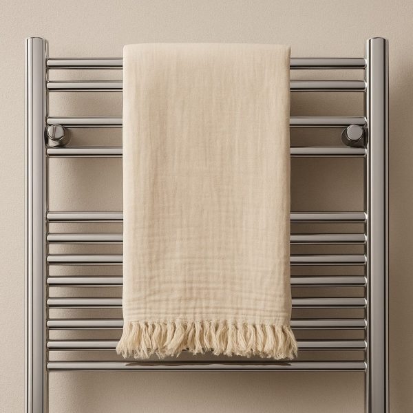Naturfarvet hammam håndklæde i 100% bomuld – 95x190 cm